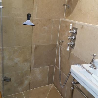 Limestone,travertine wetroom with wedi products